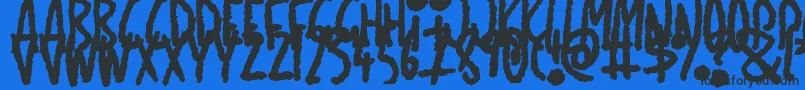 ShinyDarks Font – Black Fonts on Blue Background