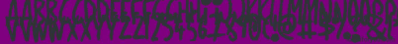フォントShinyDarks – 紫の背景に黒い文字