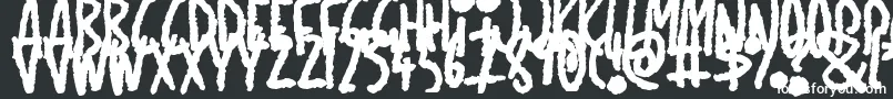 ShinyDarks-Schriftart – Weiße Schriften auf schwarzem Hintergrund