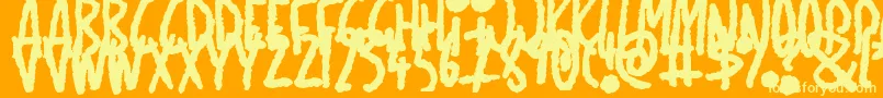 ShinyDarks Font – Yellow Fonts on Orange Background