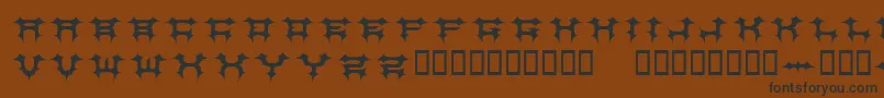 CosmicbatsV1 Font – Black Fonts on Brown Background