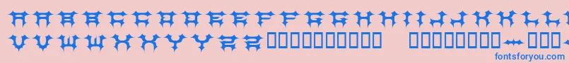CosmicbatsV1 Font – Blue Fonts on Pink Background