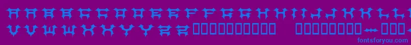 CosmicbatsV1 Font – Blue Fonts on Purple Background