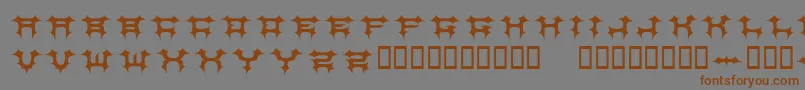 CosmicbatsV1 Font – Brown Fonts on Gray Background