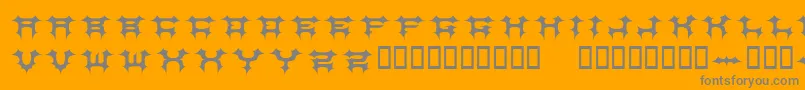 CosmicbatsV1 Font – Gray Fonts on Orange Background