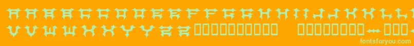 CosmicbatsV1 Font – Green Fonts on Orange Background
