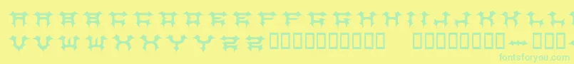 CosmicbatsV1 Font – Green Fonts on Yellow Background