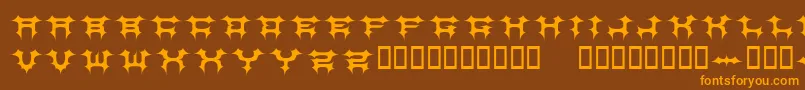 CosmicbatsV1 Font – Orange Fonts on Brown Background