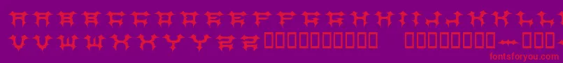 CosmicbatsV1 Font – Red Fonts on Purple Background