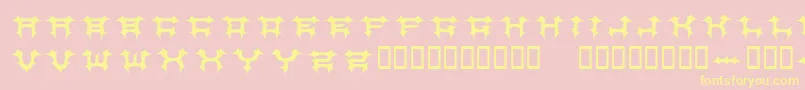 CosmicbatsV1 Font – Yellow Fonts on Pink Background