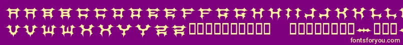 CosmicbatsV1 Font – Yellow Fonts on Purple Background