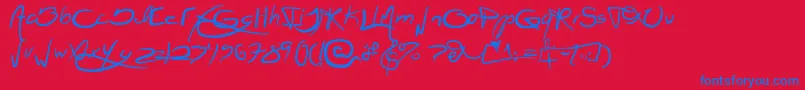 JellykaJellyfish Font – Blue Fonts on Red Background