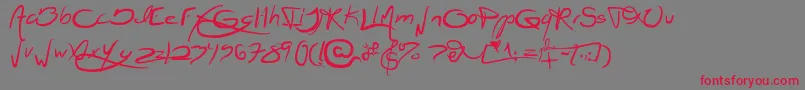 JellykaJellyfish Font – Red Fonts on Gray Background