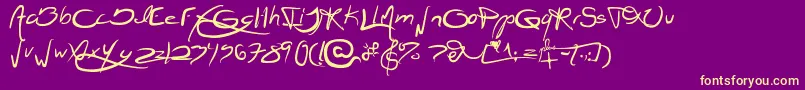 JellykaJellyfish Font – Yellow Fonts on Purple Background