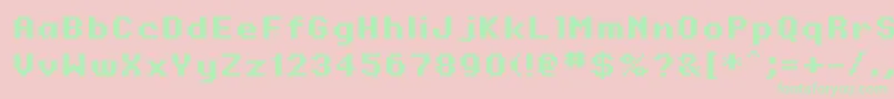 Onesize Font – Green Fonts on Pink Background