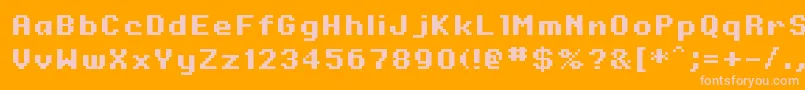 Czcionka Onesize – różowe czcionki na pomarańczowym tle