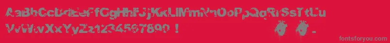 Condemnation Font – Gray Fonts on Red Background