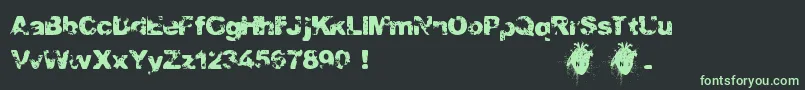 Czcionka Condemnation – zielone czcionki na czarnym tle