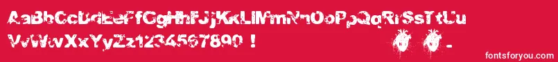フォントCondemnation – 赤い背景に白い文字