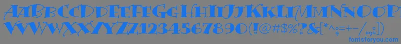 BermudalpstdSolid Font – Blue Fonts on Gray Background