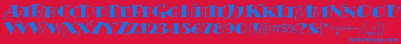 BermudalpstdSolid Font – Blue Fonts on Red Background