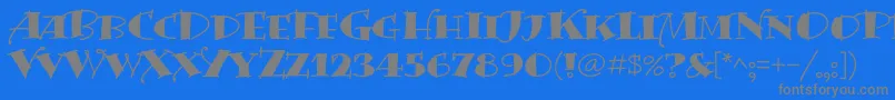 BermudalpstdSolid Font – Gray Fonts on Blue Background