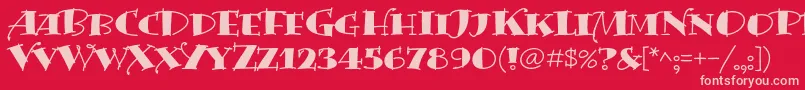 BermudalpstdSolid Font – Pink Fonts on Red Background