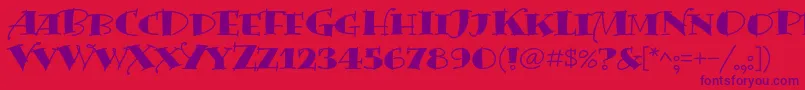 BermudalpstdSolid Font – Purple Fonts on Red Background