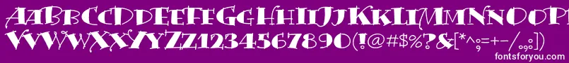 BermudalpstdSolid Font – White Fonts on Purple Background