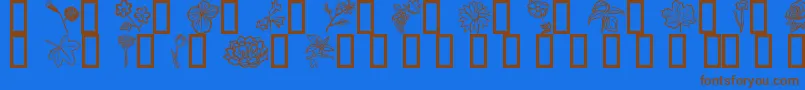 Saiba mais sobre a fonte Fleurs6 Fonte Fleurs6 – fontes marrons em um fundo azul