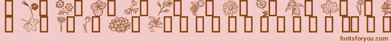 Шрифт Fleurs6 – коричневые шрифты на розовом фоне