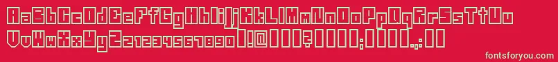 NeistilBold Font – Green Fonts on Red Background