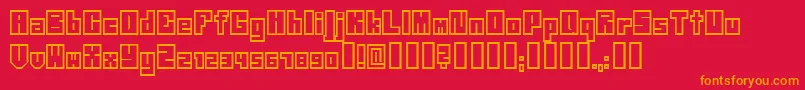 NeistilBold Font – Orange Fonts on Red Background