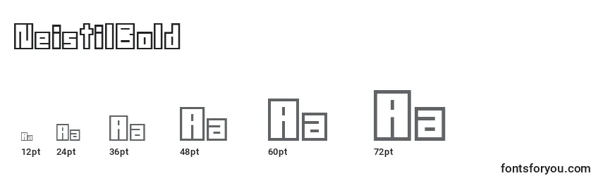 NeistilBold Font Sizes