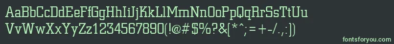 CivicRegular Font – Green Fonts on Black Background
