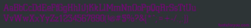 Шрифт CivicRegular – фиолетовые шрифты на чёрном фоне