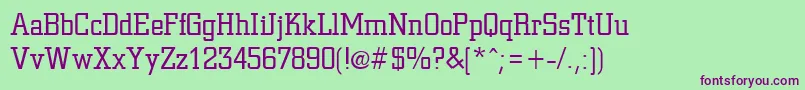 Шрифт CivicRegular – фиолетовые шрифты на зелёном фоне
