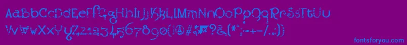 ExclamachineLestaticcss Font – Blue Fonts on Purple Background