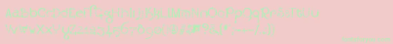 ExclamachineLestaticcss Font – Green Fonts on Pink Background