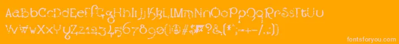 ExclamachineLestaticcss Font – Pink Fonts on Orange Background