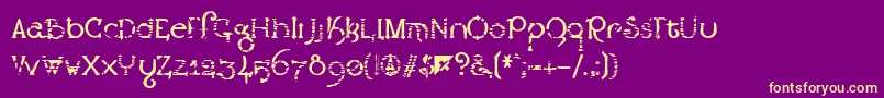 fuente ExclamachineLestaticcss – Fuentes Amarillas Sobre Fondo Morado