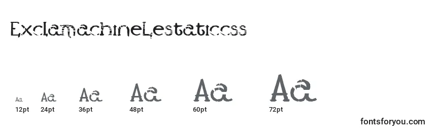 Größen der Schriftart ExclamachineLestaticcss