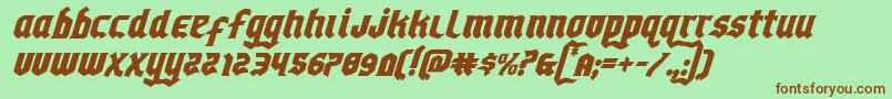 Empirecrownital-fontti – ruskeat fontit vihreällä taustalla