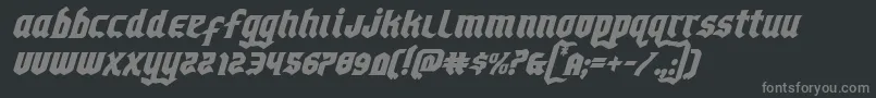 Шрифт Empirecrownital – серые шрифты на чёрном фоне