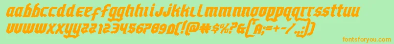 Empirecrownital Font – Orange Fonts on Green Background