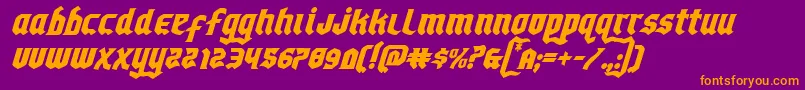 Empirecrownital Font – Orange Fonts on Purple Background