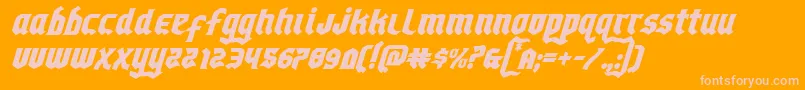 Empirecrownital Font – Pink Fonts on Orange Background
