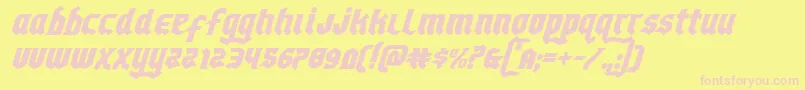 Empirecrownital Font – Pink Fonts on Yellow Background