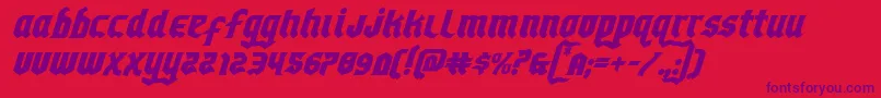 Empirecrownital Font – Purple Fonts on Red Background