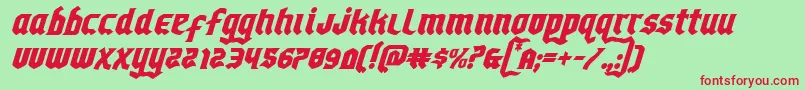 Empirecrownital Font – Red Fonts on Green Background